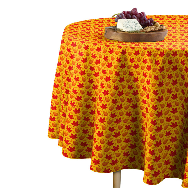 East Urban Home Autumn Leaves Tablecloth Wayfair